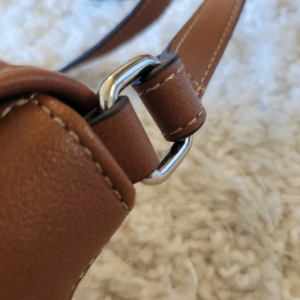 Chaps Watercolor Floral Crossbody Bag Purse Faux Leather Flap Snap - Picture 8 of 12